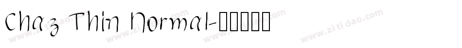 Chaz Thin Normal字体转换